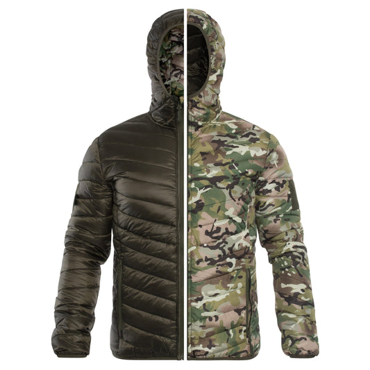 Kurtka puchowa dwustronna Texar Reverse - Olive/Arid MC Camo