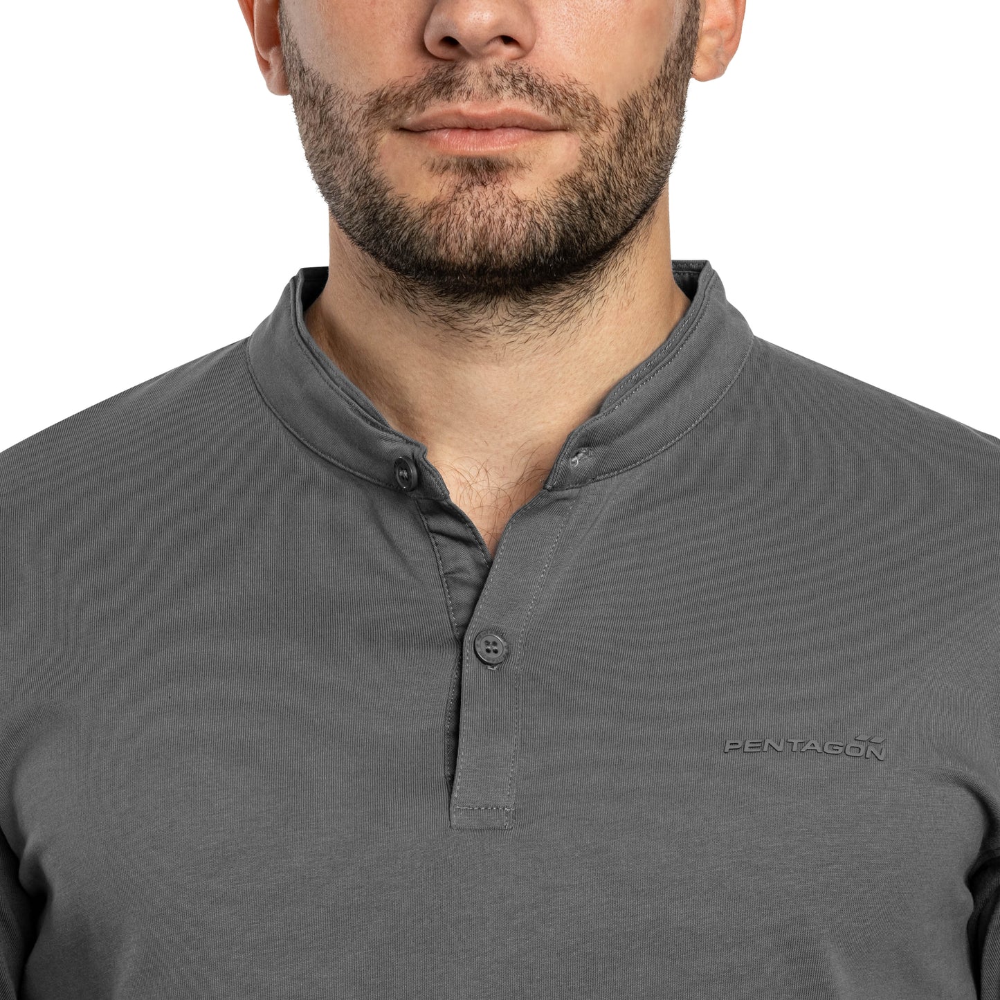 Koszulka Pentagon Romeo Henley 2.0 - Wolf Grey