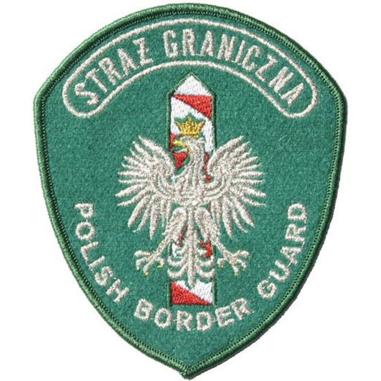 Emblemat naramienny Straży granicznej "Polish Border Guard" - Wyjściowy Zielony