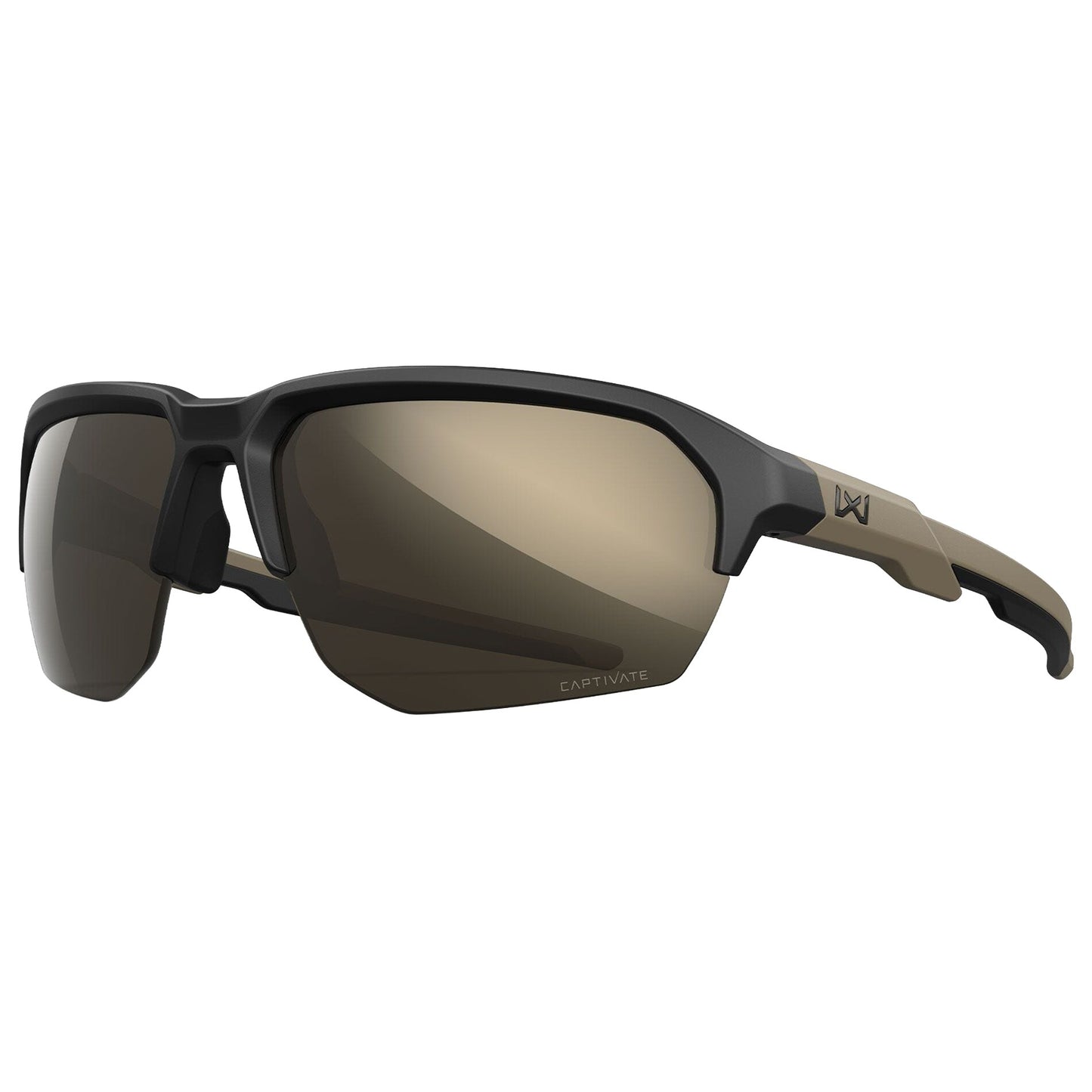 Okulary Wiley X WX JAKL - Captivate Tungsten Mirror/Matte Black/Tan