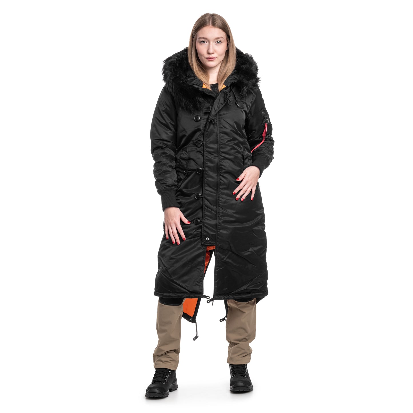 Kurtka damska Alpha Industries Long Fishtail - Black