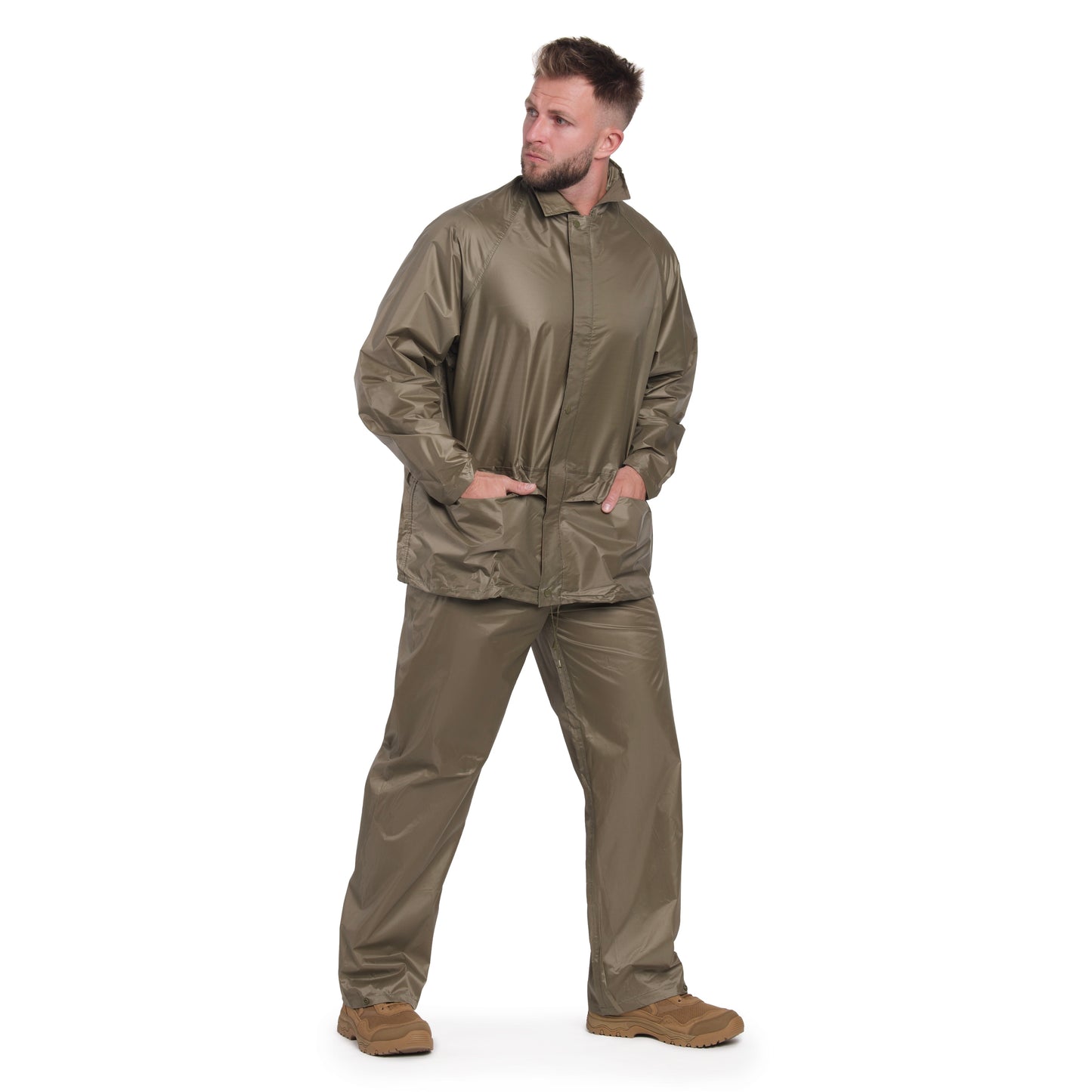 Komplet przeciwdeszczowy Mil-Tec kurtka+spodnie - Olive