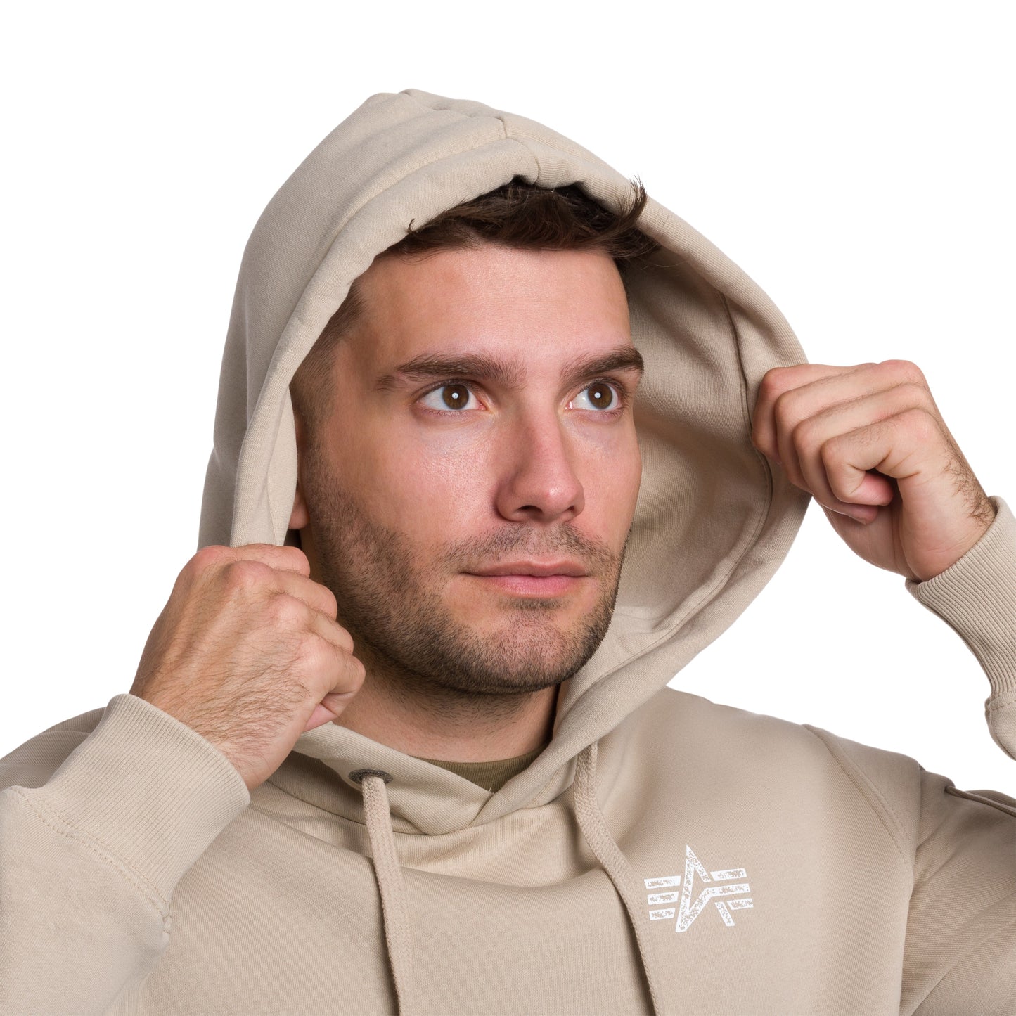 Bluza Alpha Industries Signature Back Print - Organic Beige