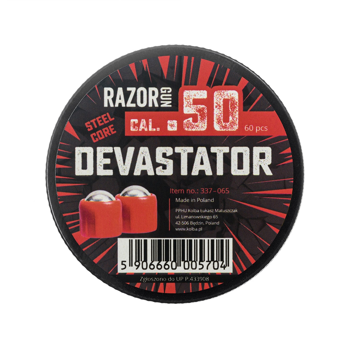 Kule metalowe RAM RazorGun Devastator Steel Core .50 - 60 szt.