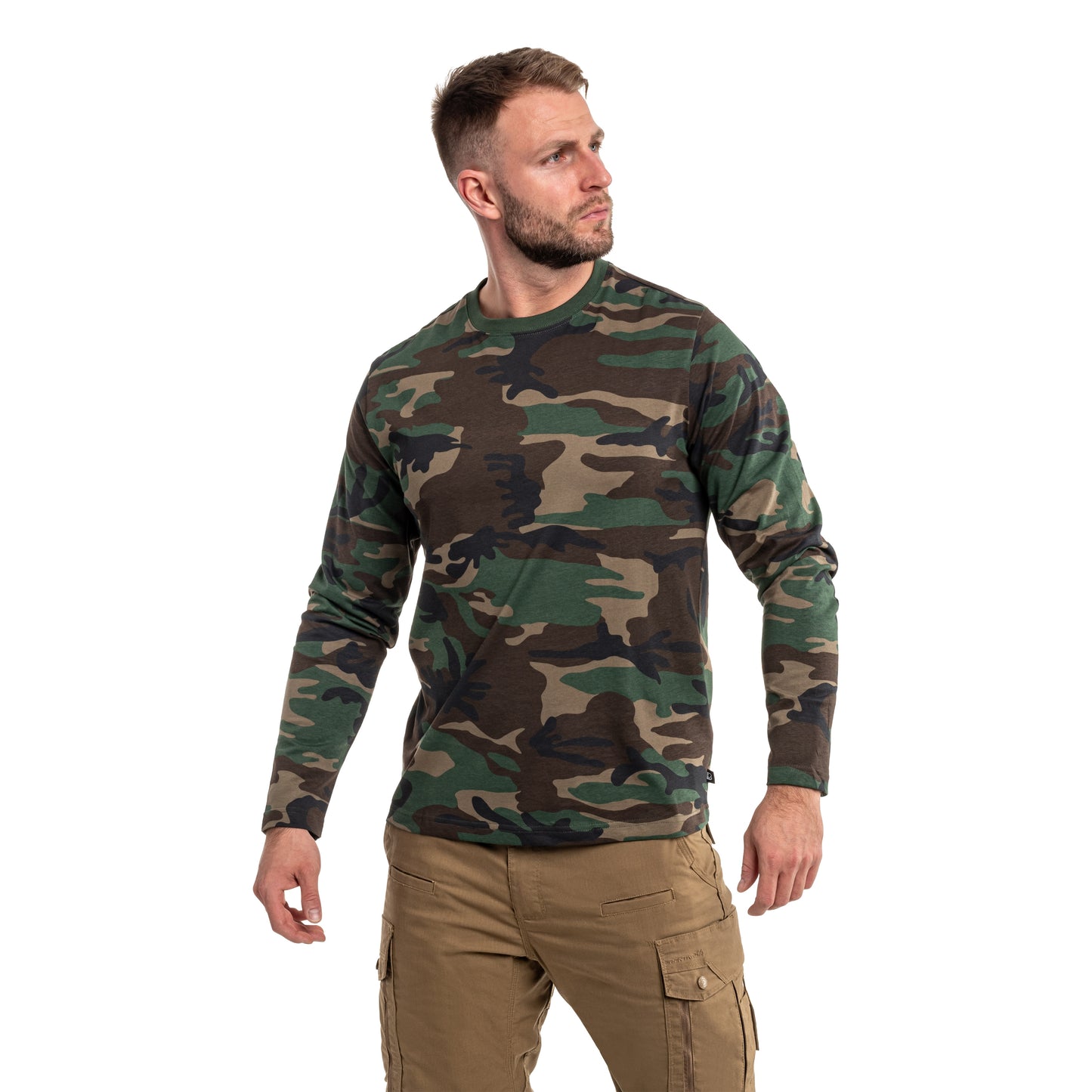 Koszulka Brandit Premium Long Sleeve Shirt - Woodland