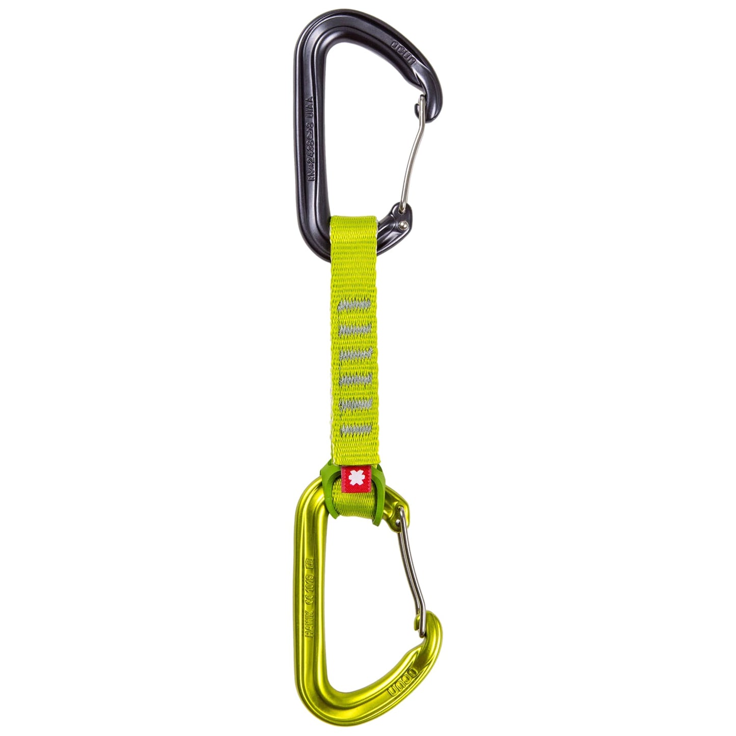 Zestaw 6 ekspresów wspinaczkowych Ocun Hawk QD Wire Eco-Pes 10 cm - Green
