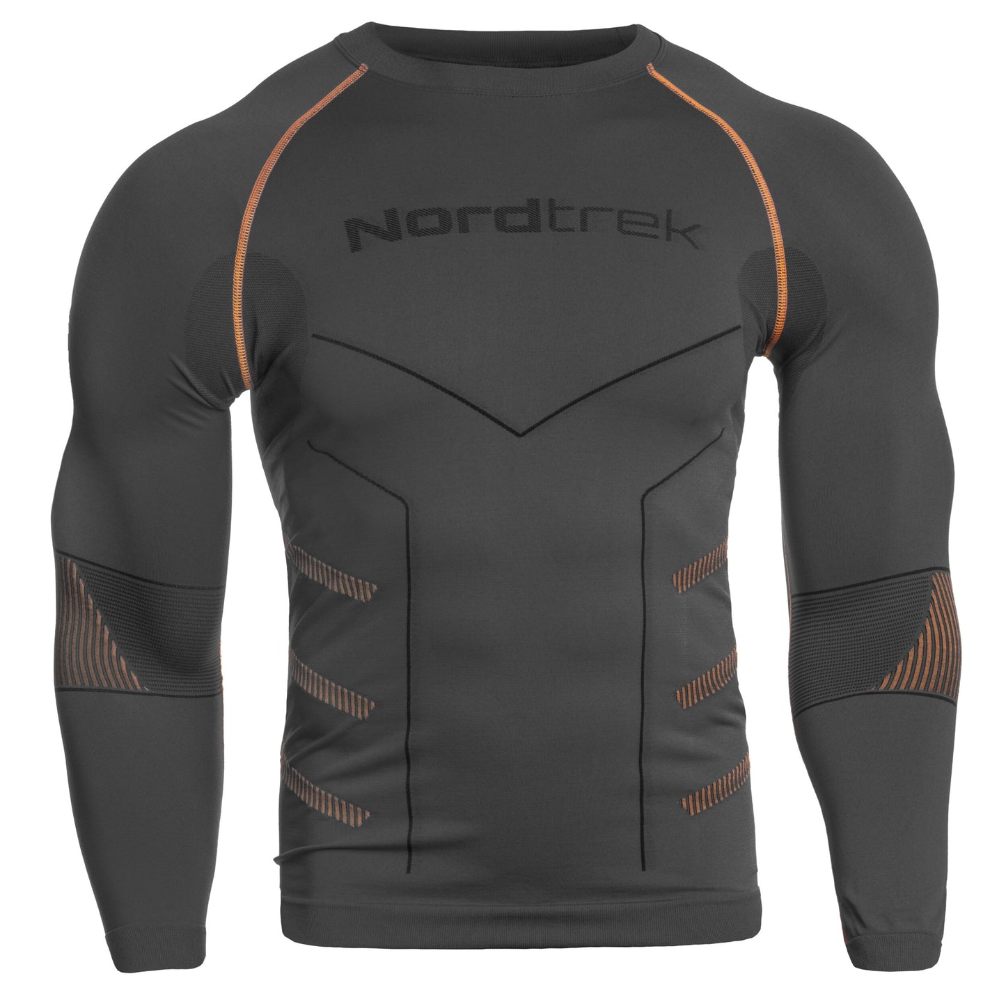 Koszulka termoaktywna FreeNord Tongari Long Sleeve - Grey/Orange
