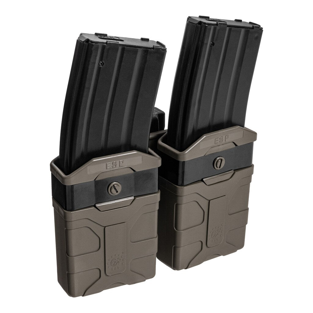 Podwójna ładownica obrotowa ESP z montażem UBC-08 na magazynki AR-15 - Olive Drab