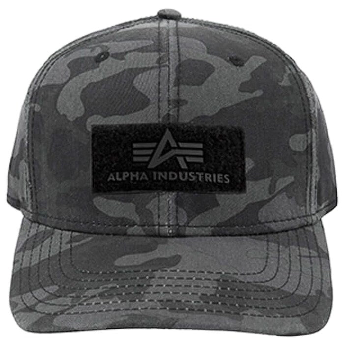 Czapka Alpha Industries Velcro Cap - Black Camo