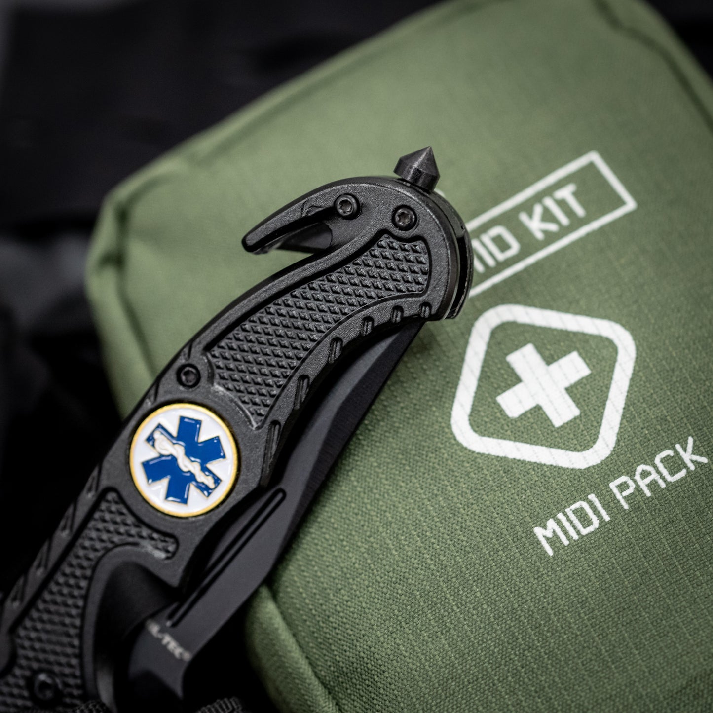 Nóż składany ratowniczy Mil-Tec Rescue Black