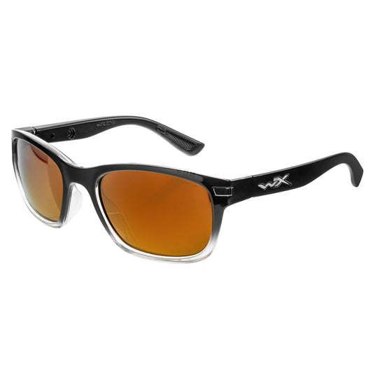 Okulary taktyczne Wiley X Helix - Captivate Polarized Bronze Mirror/Gloss Black Fade to Clear Crystal