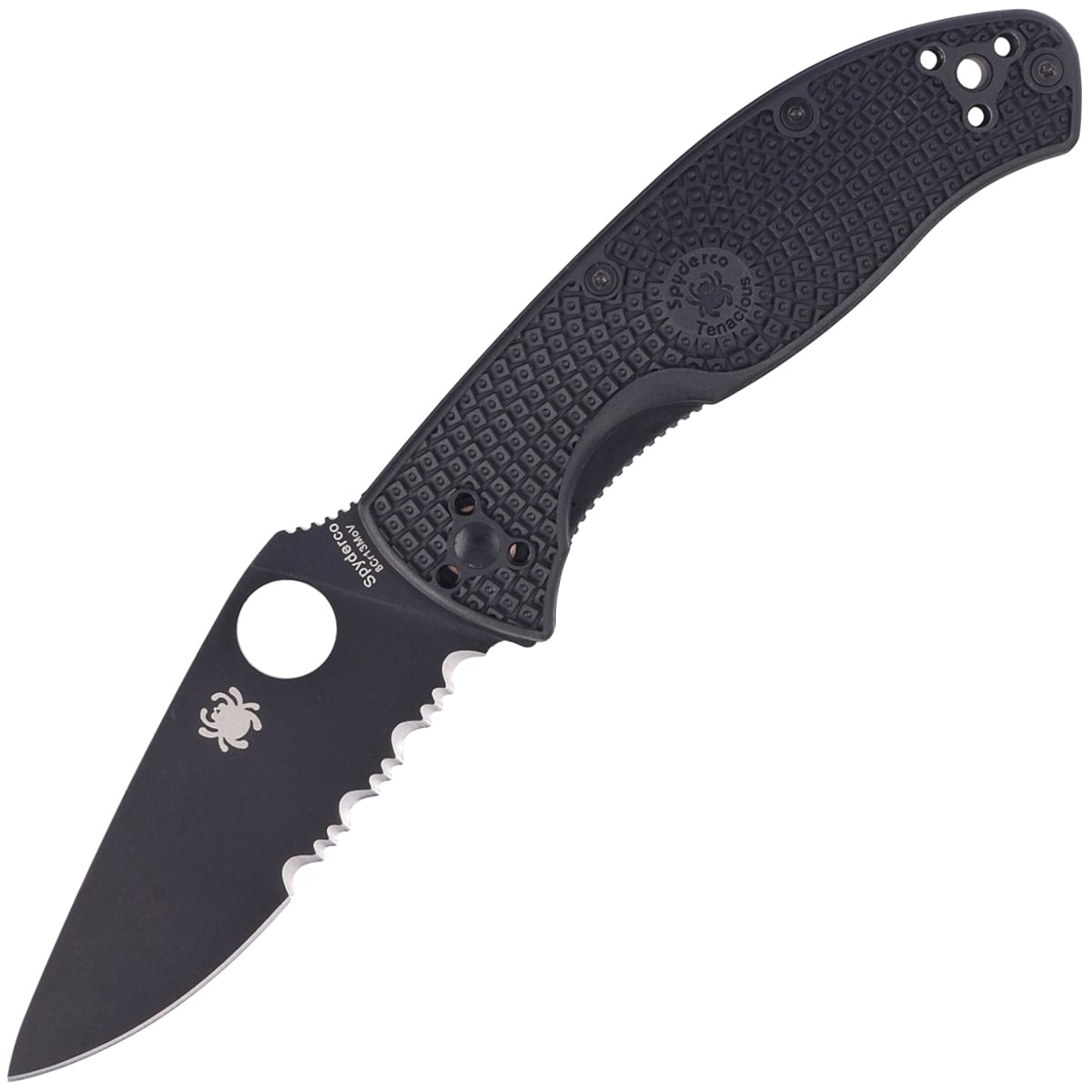 Nóż składany Spyderco Tenacious FRN 8Cr13MoV - Black Blade Spyder