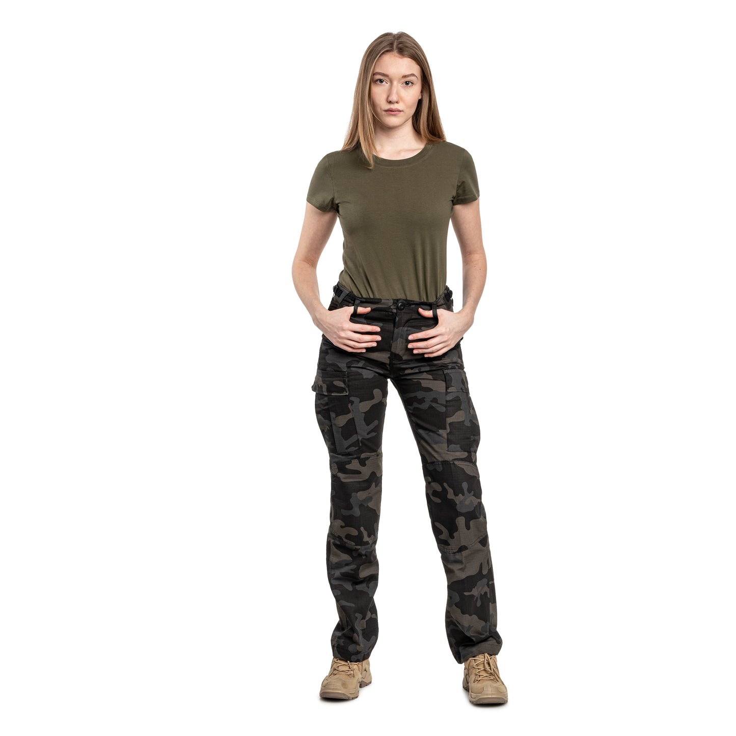Spodnie damskie Brandit Cargo BDU Rip-Stop - Dark Camo