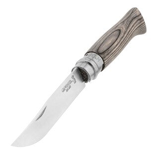 Nóż składany Opinel No.8 Laminated Inox - Grey Natural