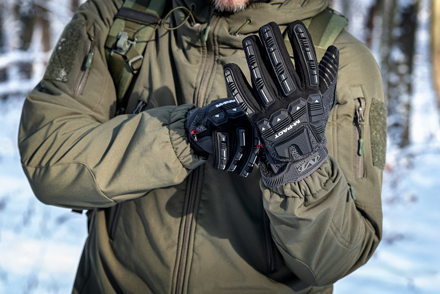 Rękawice taktyczne Mechanix Wear ColdWork M-Pact - Black/Grey