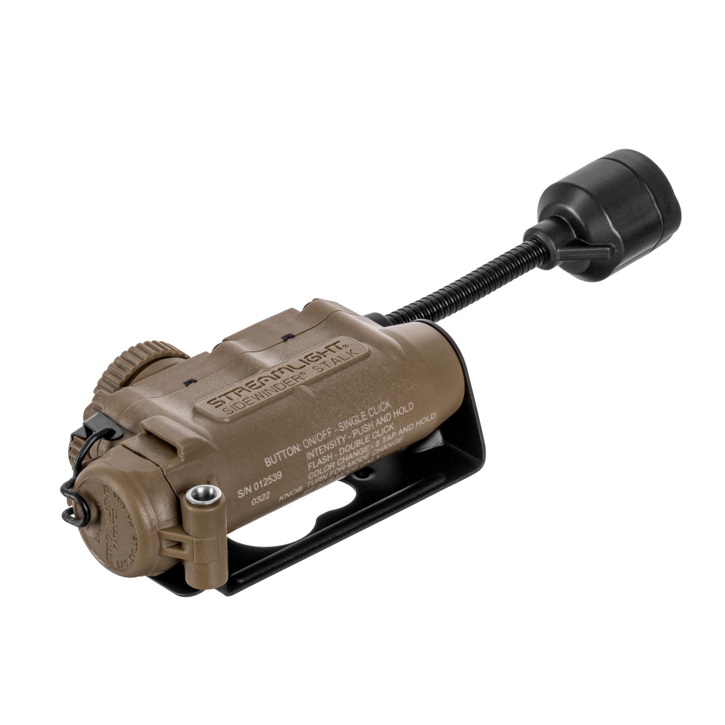 Latarka na hełm Streamlight Sidewinder Stalk Helmet Clips E-Mount Coyote - 76 lumenów