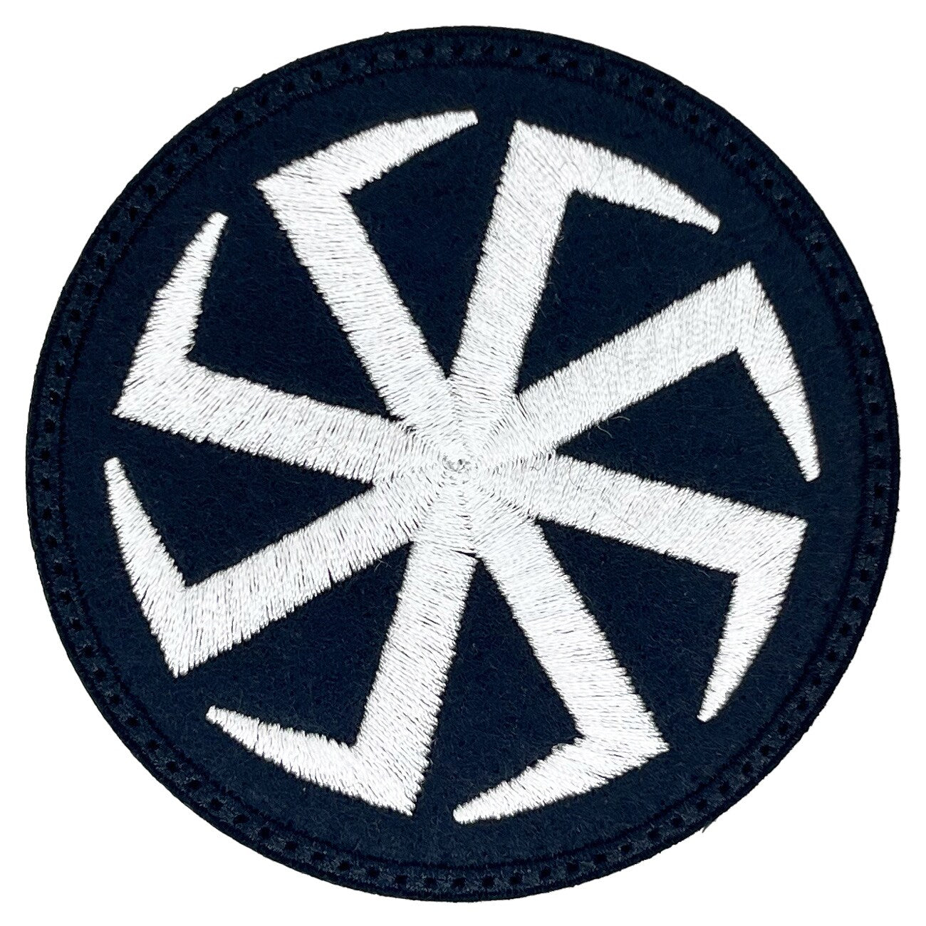 Naszywka Kołowrót Słowian 75 x 75 mm - White