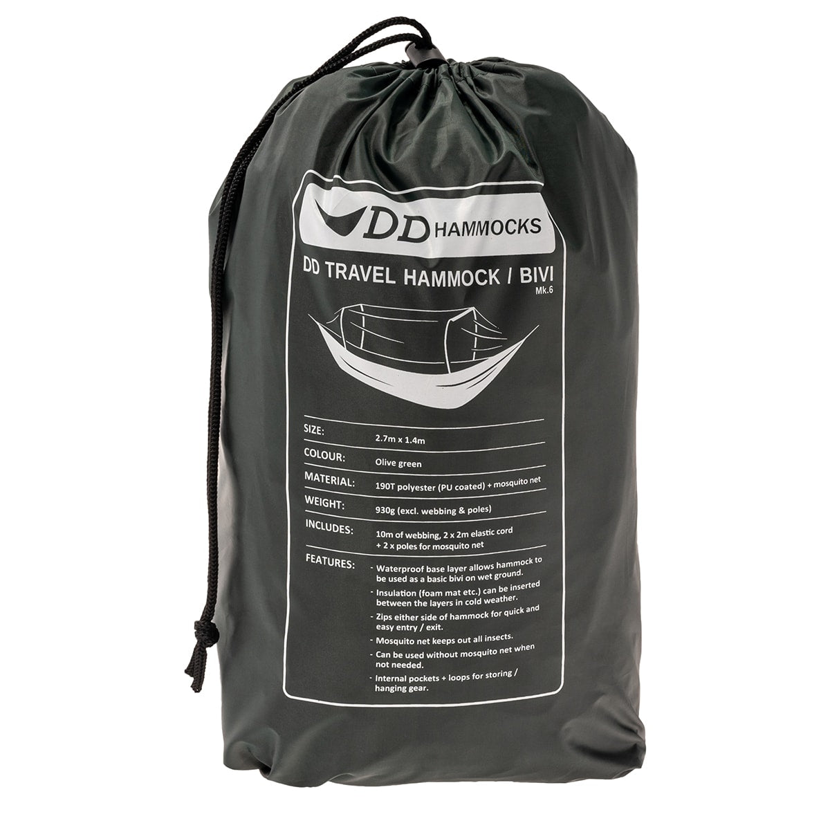 Hamak DD Hammocks Travel Bivi wodoodporny Olive