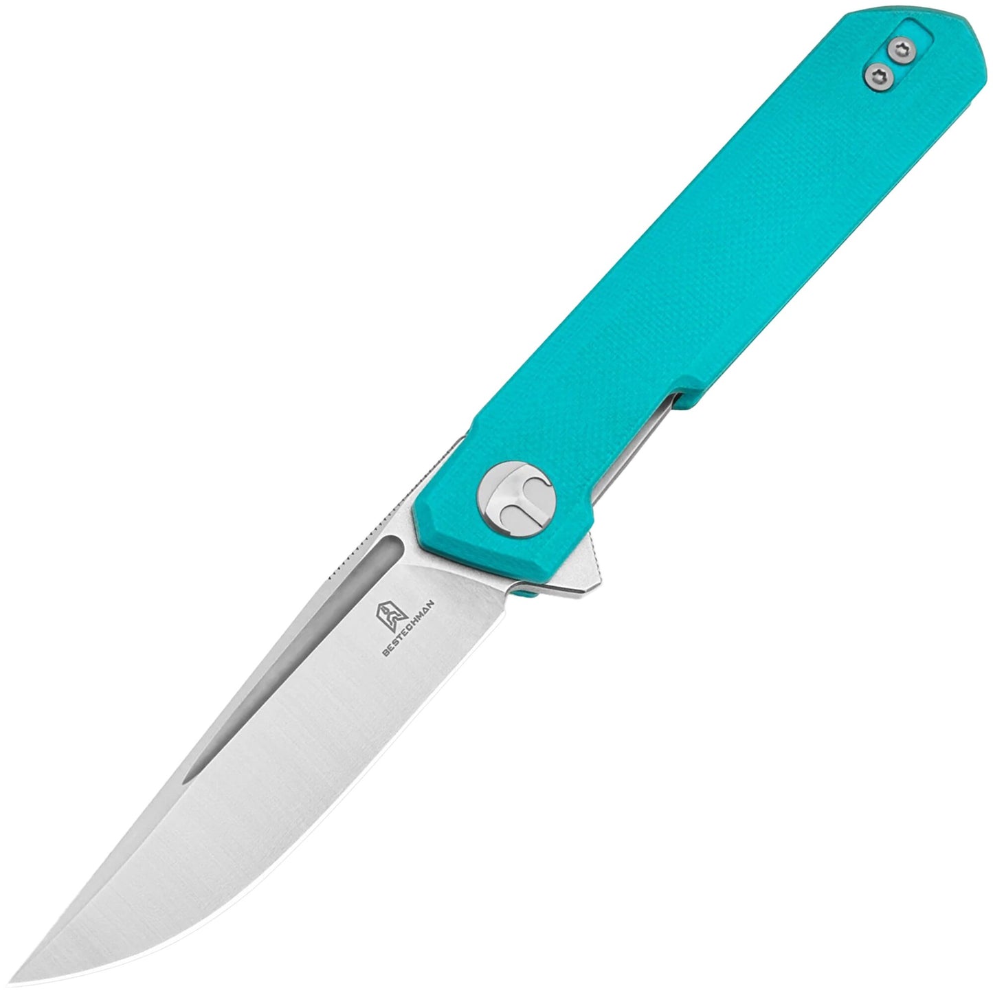 Nóż składany Bestechman Mini Dundee - Tiffany Blue/Satin Stonewash
