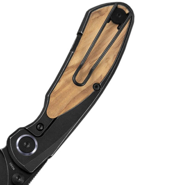 Nóż składany Bestech Knives Lito - Black Stonewash/Titanium Olive Wood