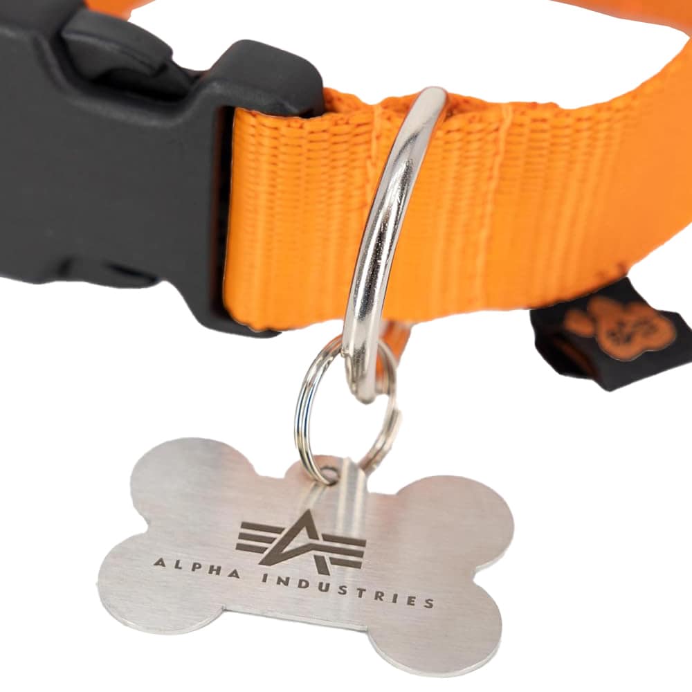 Obroża dla psa Alpha Industries Basic Dog-Tag Collar - Orange