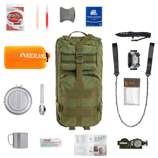 Plecak ewakuacyjny Badger Outdoor Recon 40 l Olive Medium - z wyposażeniem
