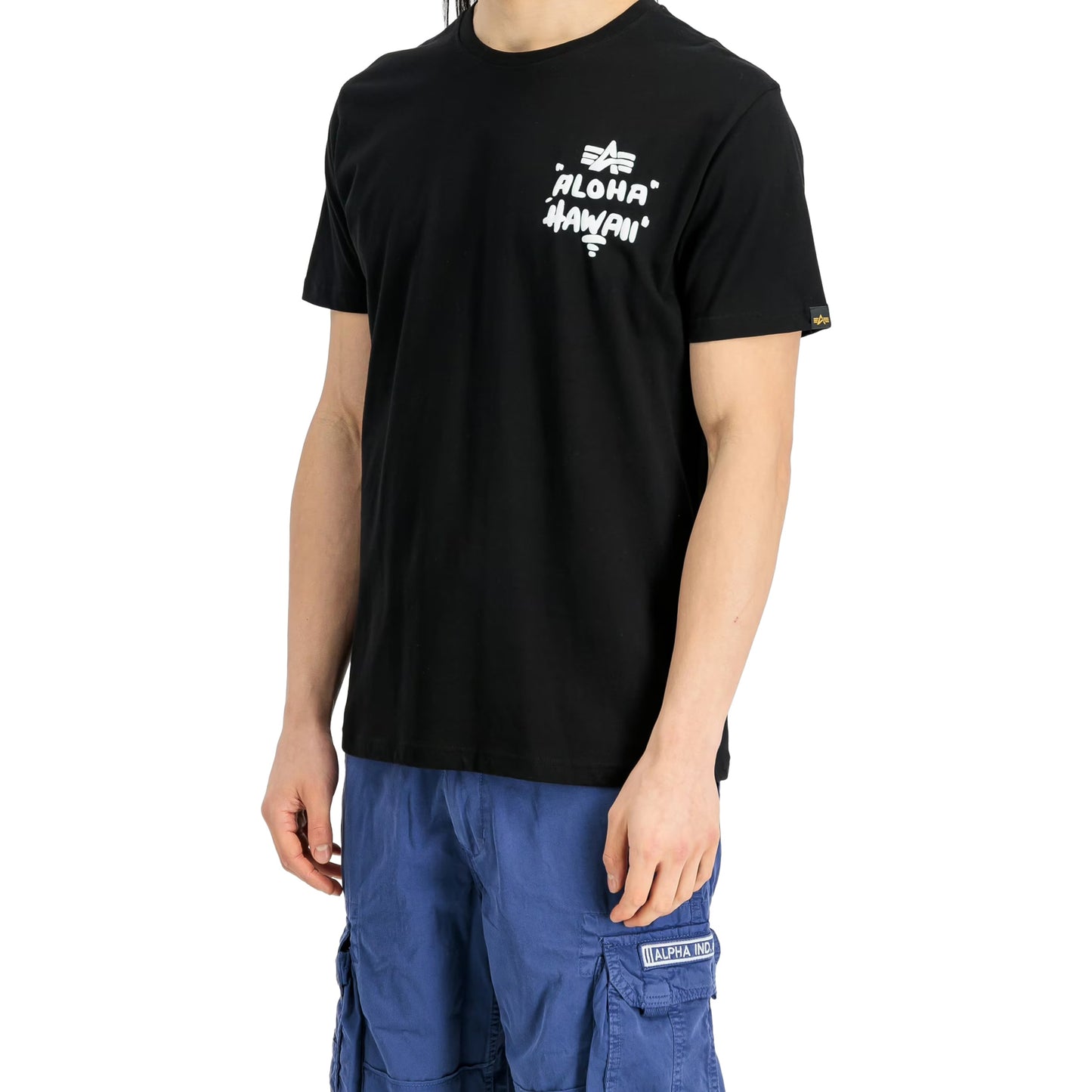 Koszulka T-shirt Alpha Industries Aloha Back Print - Black