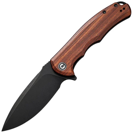 Nóż składany Civivi Praxis Cuibourtia Black Stonewashed 9Cr18MoV - Wood