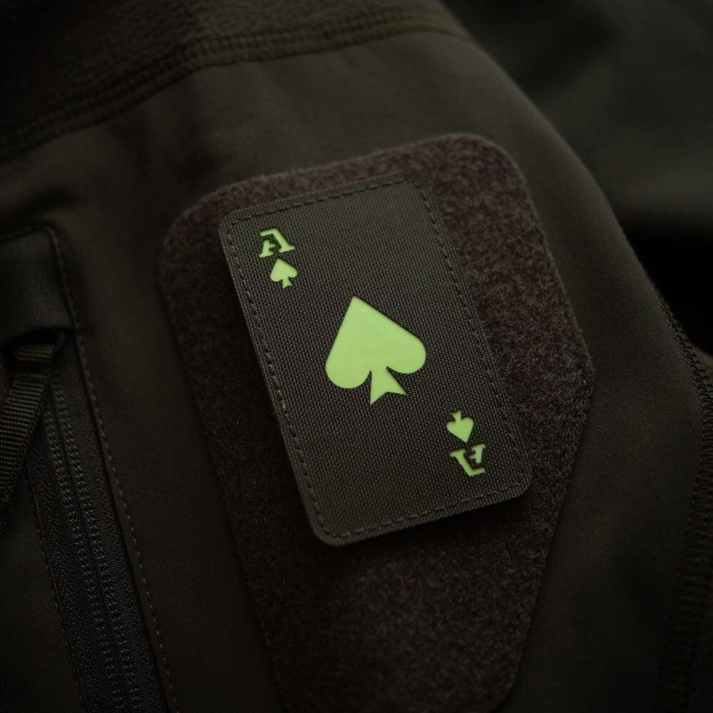 Naszywka fluorescencyjna M-Tac Ace Of Spades Laser Cut - Ranger Green/GID