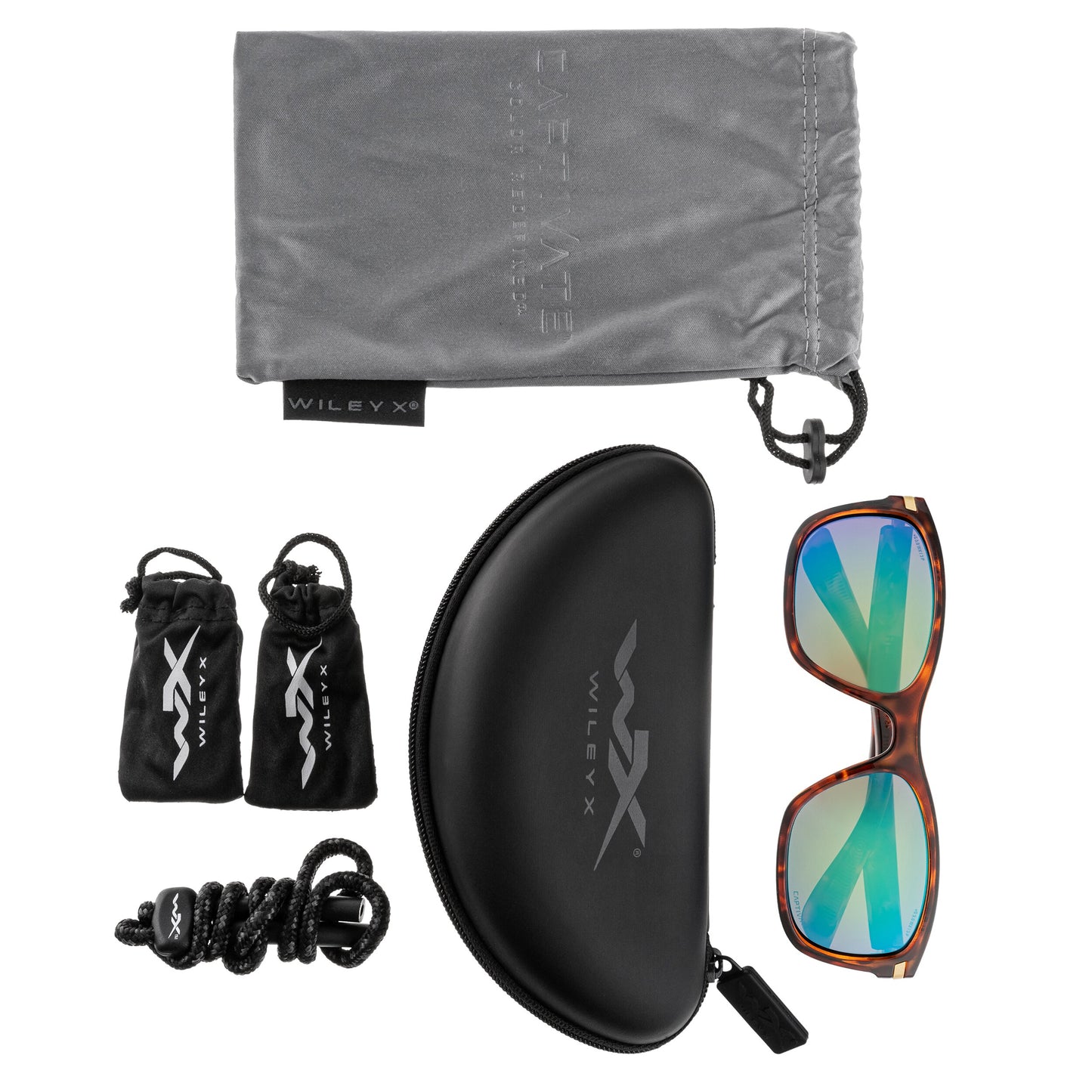 Okulary taktyczne Wiley X Helix - Captivate Polarized Green Mirror/Gloss Demi Brown