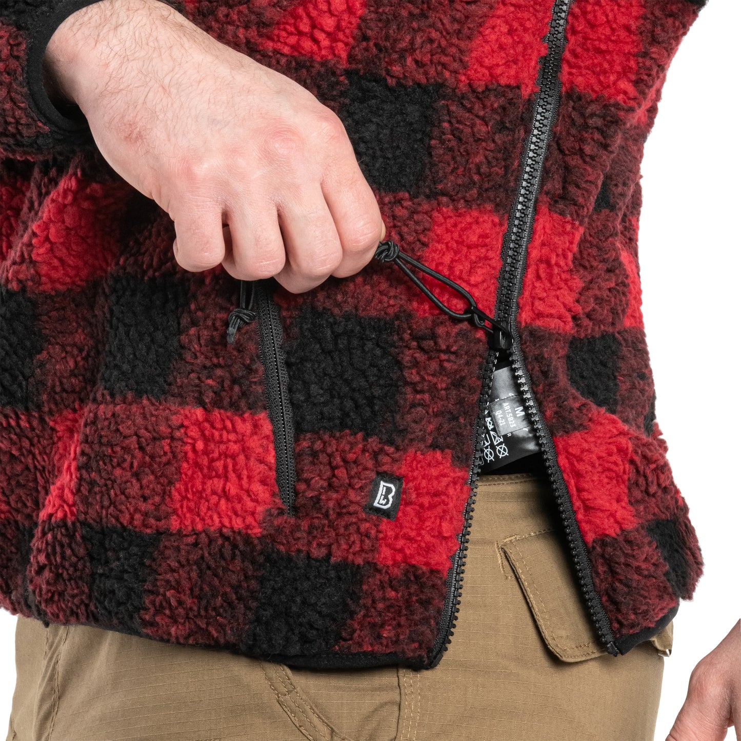 Polar Brandit Teddyfleece Worker Pullover - Red/Black