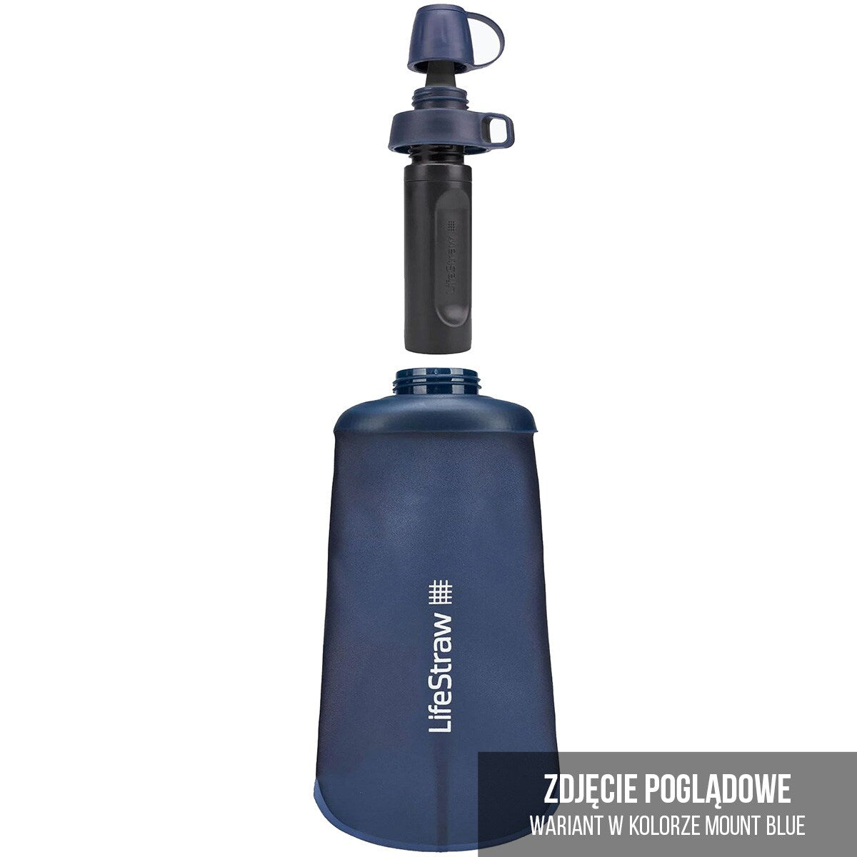 Butelka zwijana z filtrem LifeStraw Peak Squeeze 650 ml - Dark Gray
