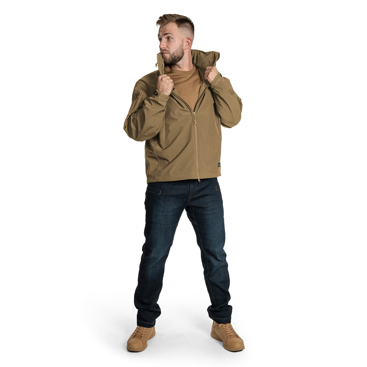 Kurtka Helikon Gunfighter Softshell Shark Skin Windblocker - Coyote