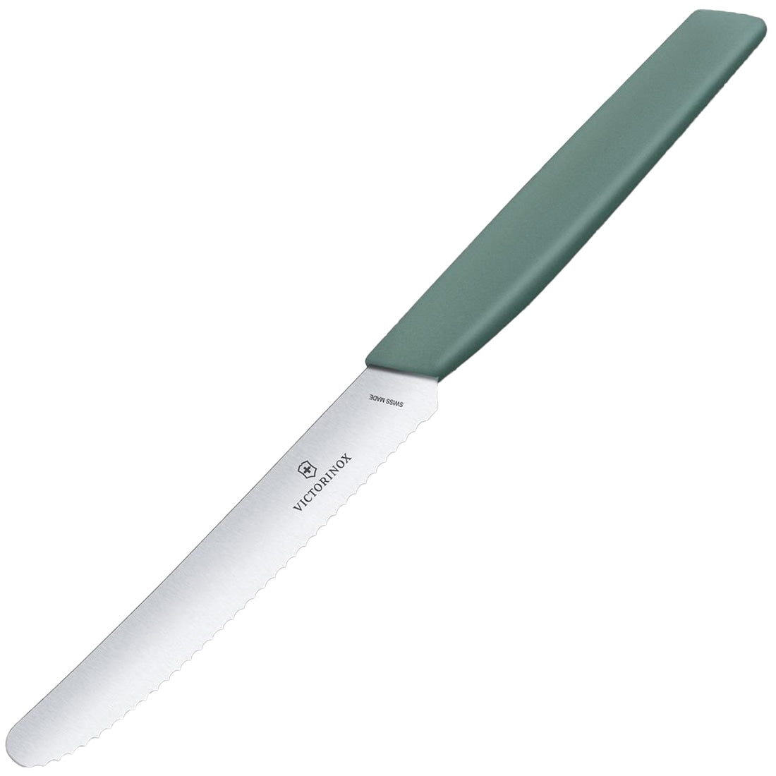 Nóż kuchenny Victorinox Swiss Modern Sage 11 cm - ząbkowany z zaokrąglonym czubkiem