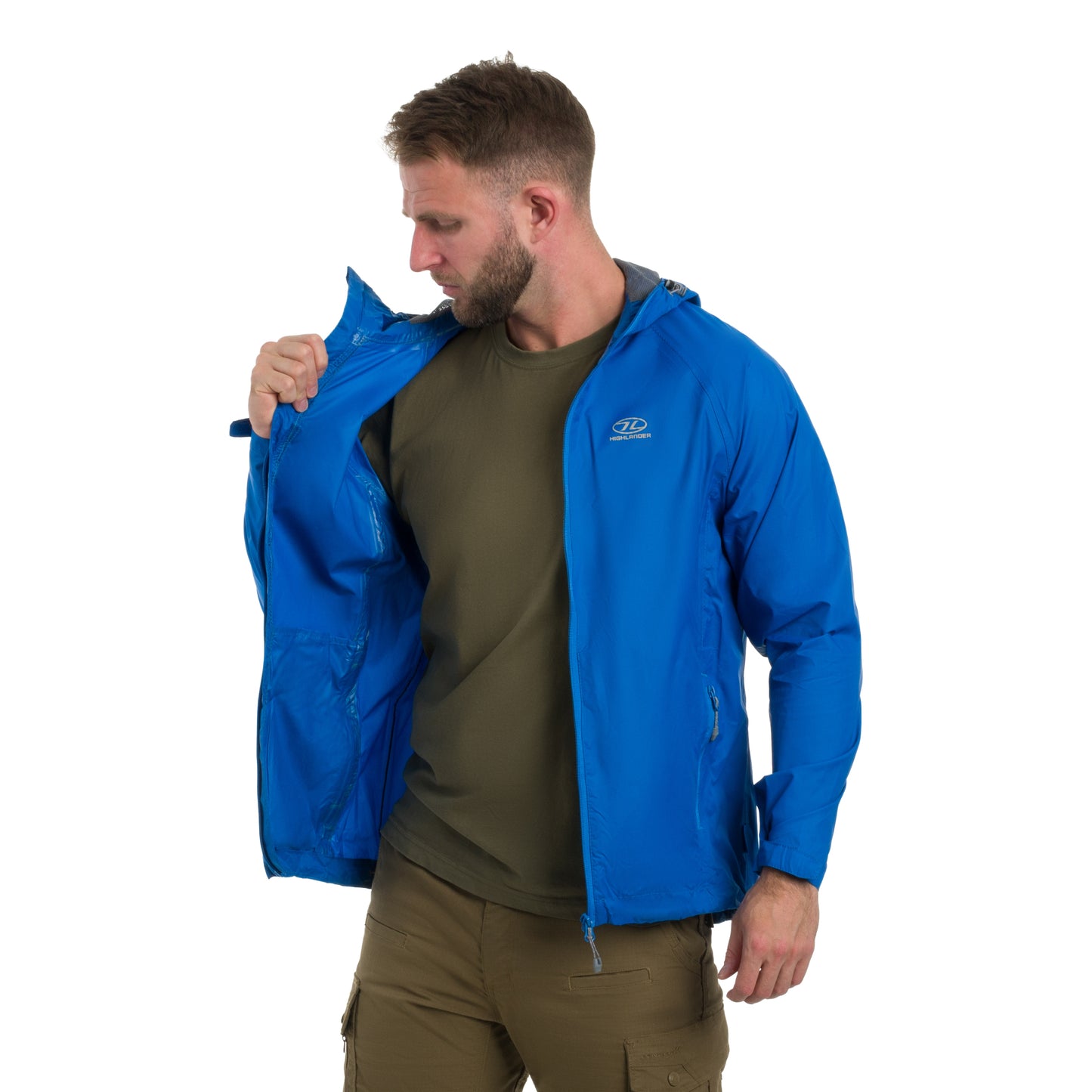 Kurtka Highlander Outdoor Stow & Go Pack Away V1 - Blue