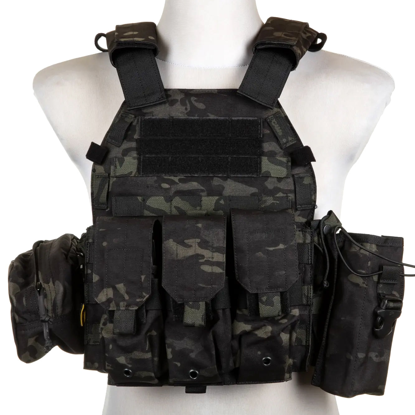 Kamizelka taktyczna Emerson Plate Carrier 6094A Style z zestawem ładownic - MultiCam Black