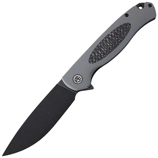 Nóż składany Petrified Fish Stamp PF-B03 - Black Stonewash/Grey