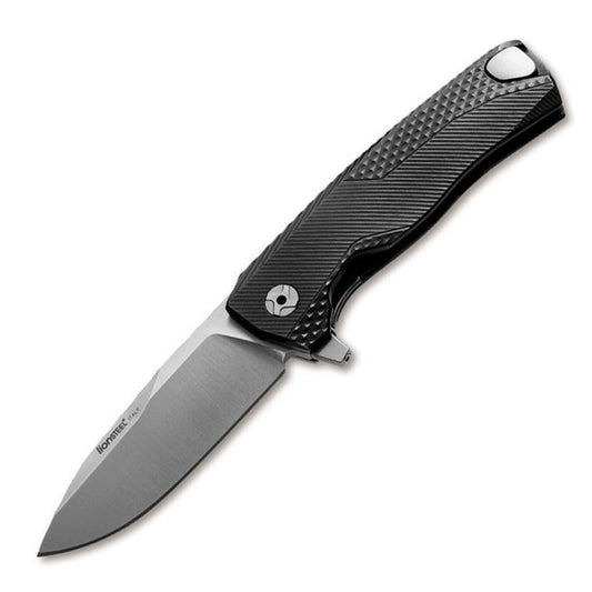 Nóż składany LionSteel ROK Aluminium Black