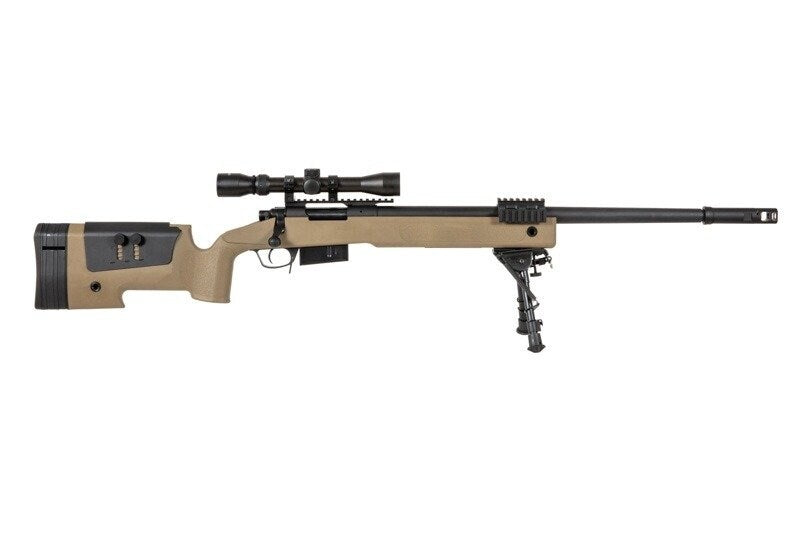 Karabin snajperski ASG Specna Arms SA-S03 CORE z lunetą i dwójnogiem - Tan