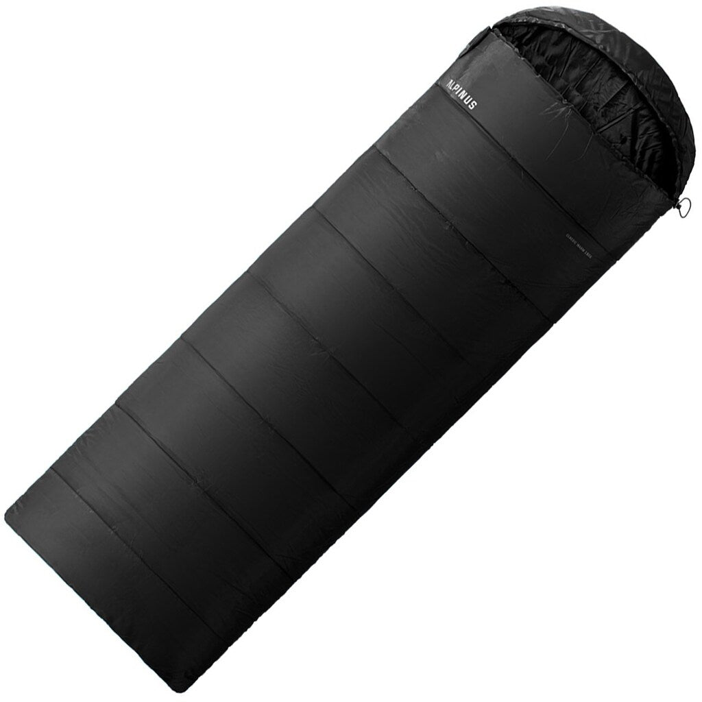 Śpiwór Alpinus Warm 1800 Czarny - prawy