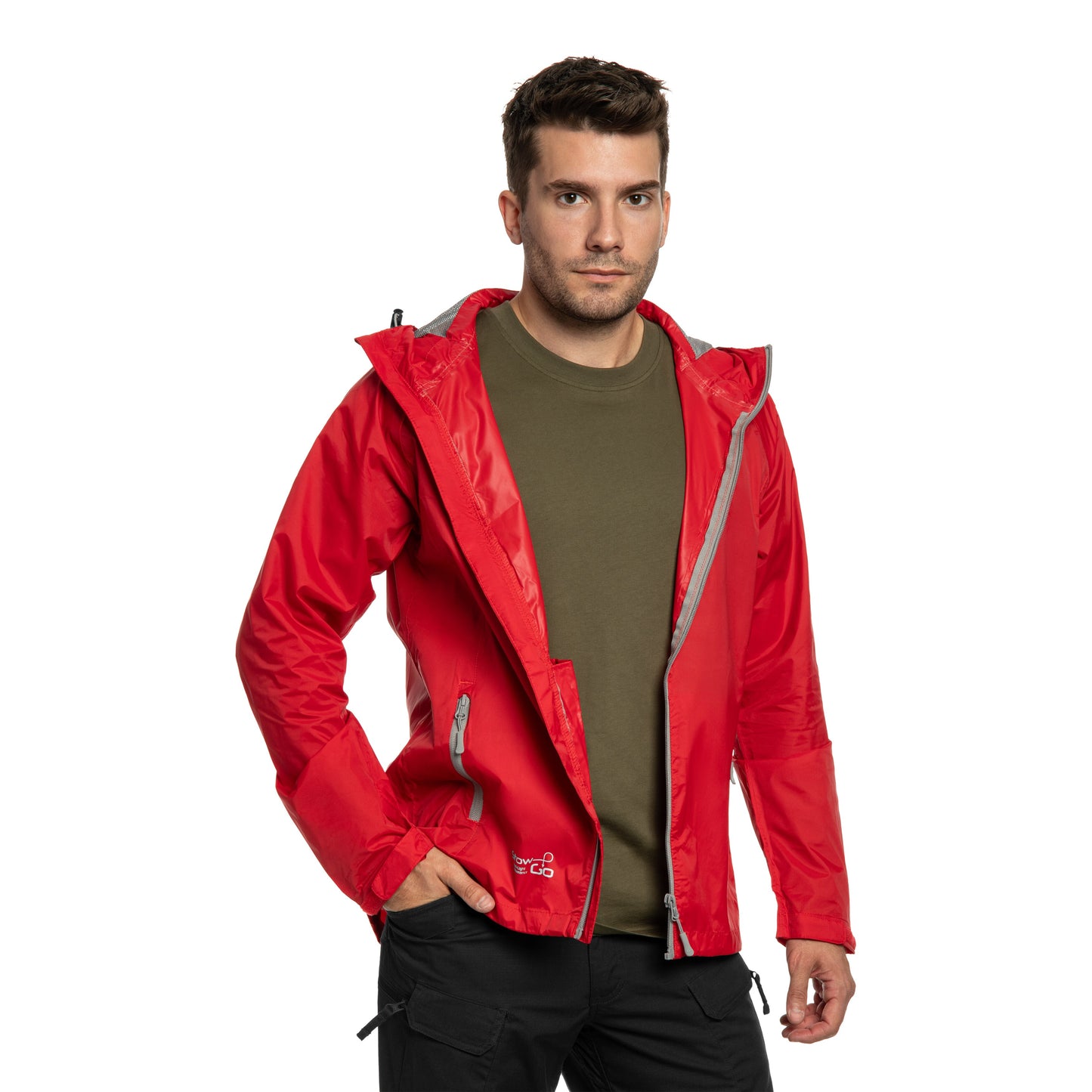 Kurtka Highlander Outdoor Stow & Go Pack Away V1 - Red