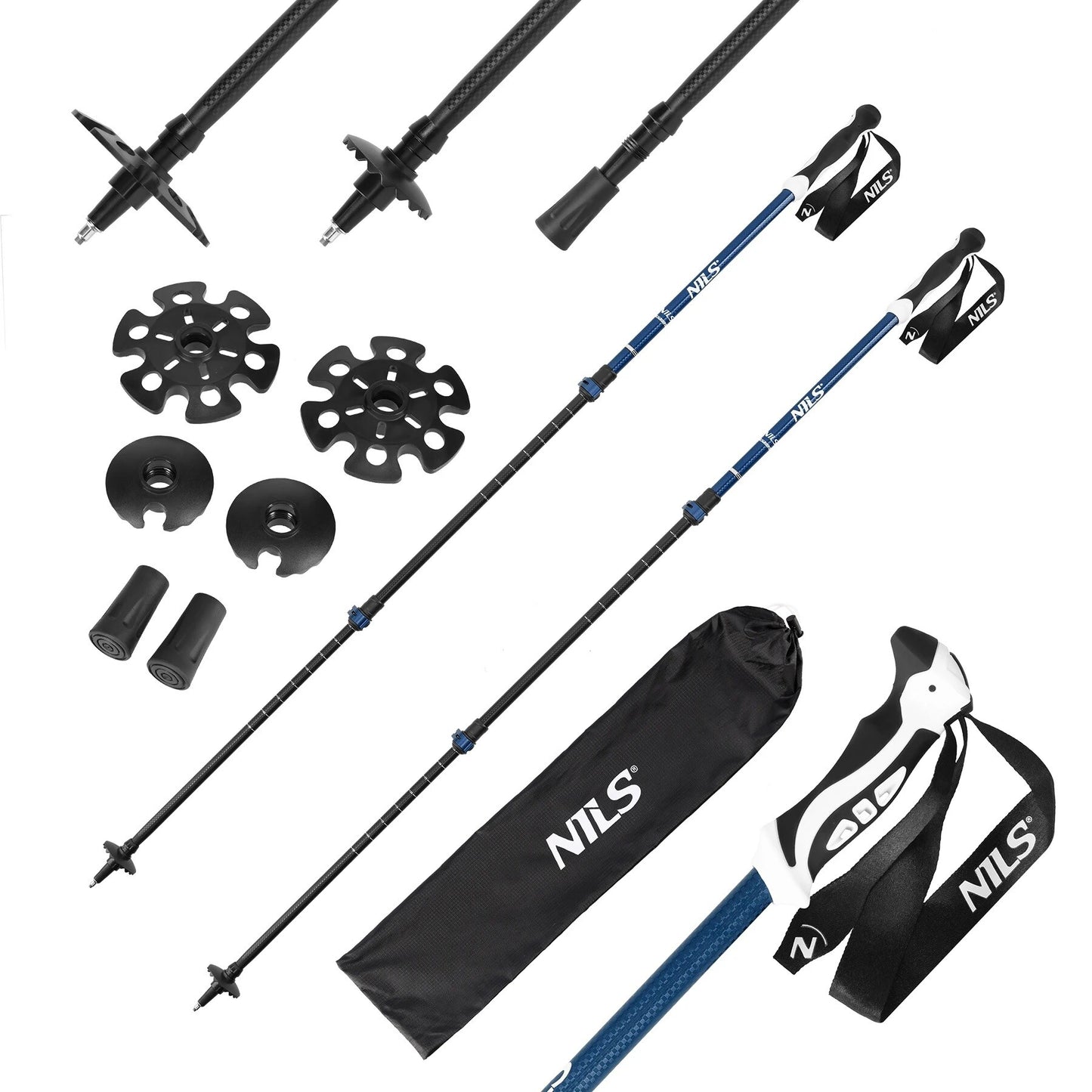 Kije trekkingowe Nils TK8601 - Blue