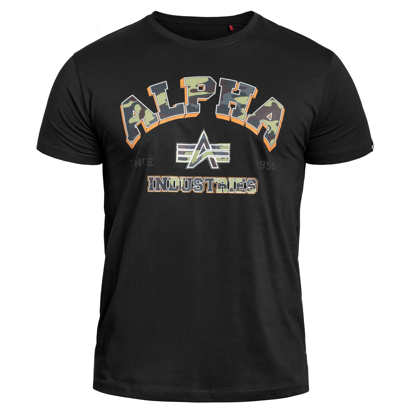 Koszulka T-shirt Alpha Industries College Camo - Black