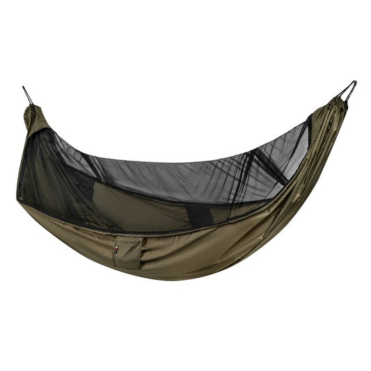 Hamak ultralekki TigerWood Ważka V2 Long Pocket Khaki - z moskitierą