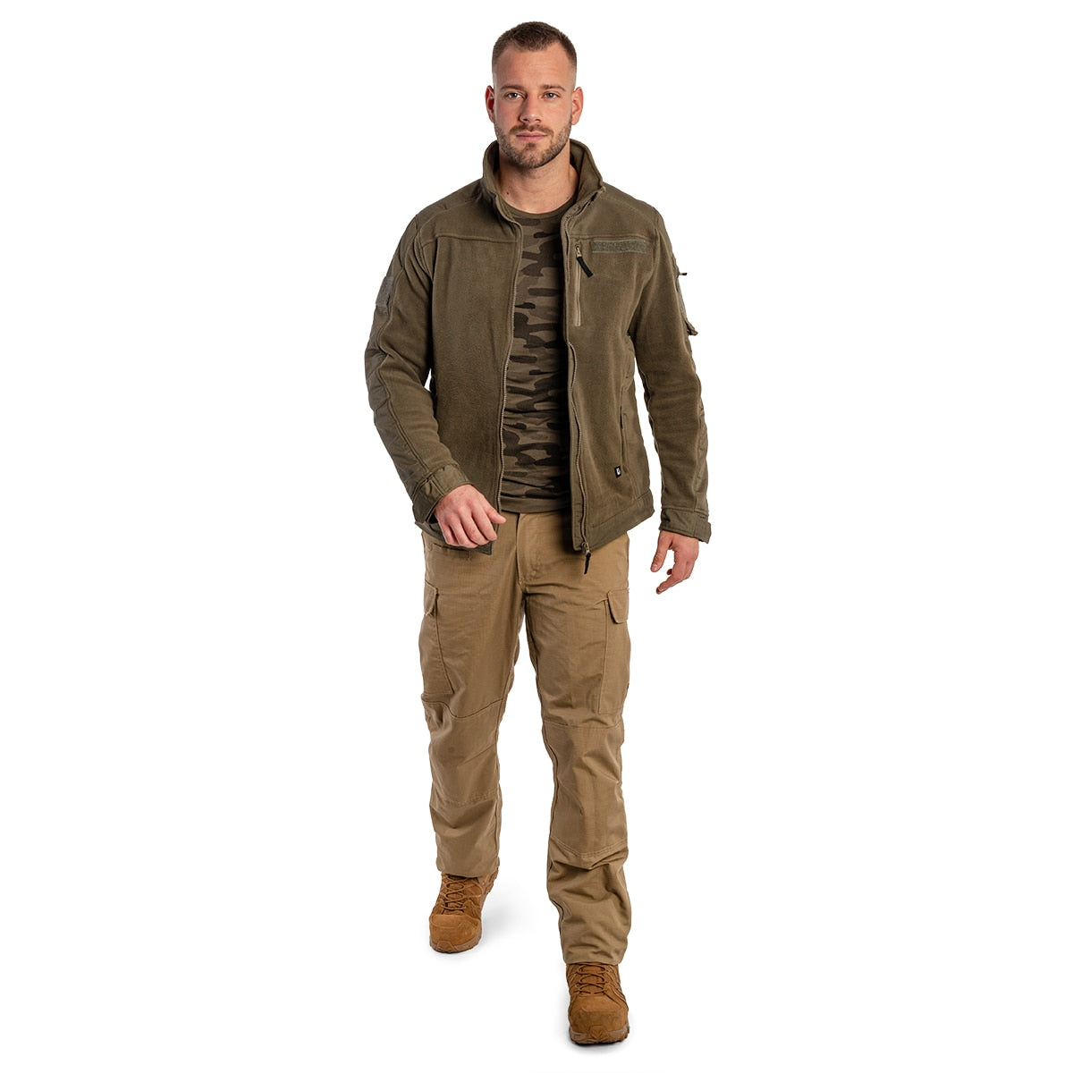 Polar Brandit Fleecejacket Ripstop - Olive