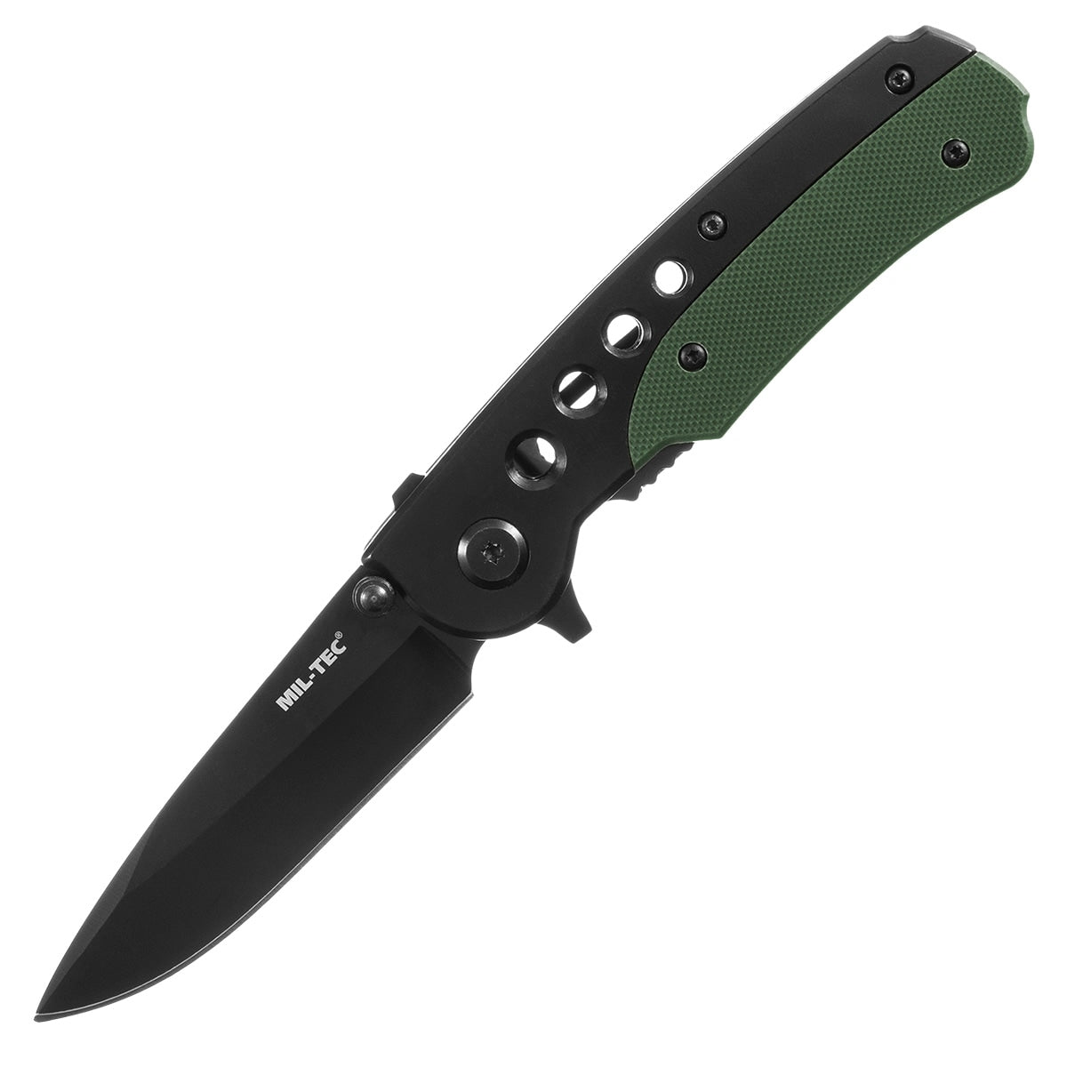 Nóż składany Mil-Tec One-Hand Black Olive