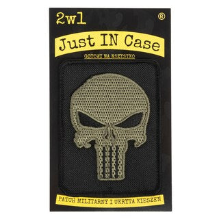 Naszywka Punisher 76 x 110 mm - Zielona