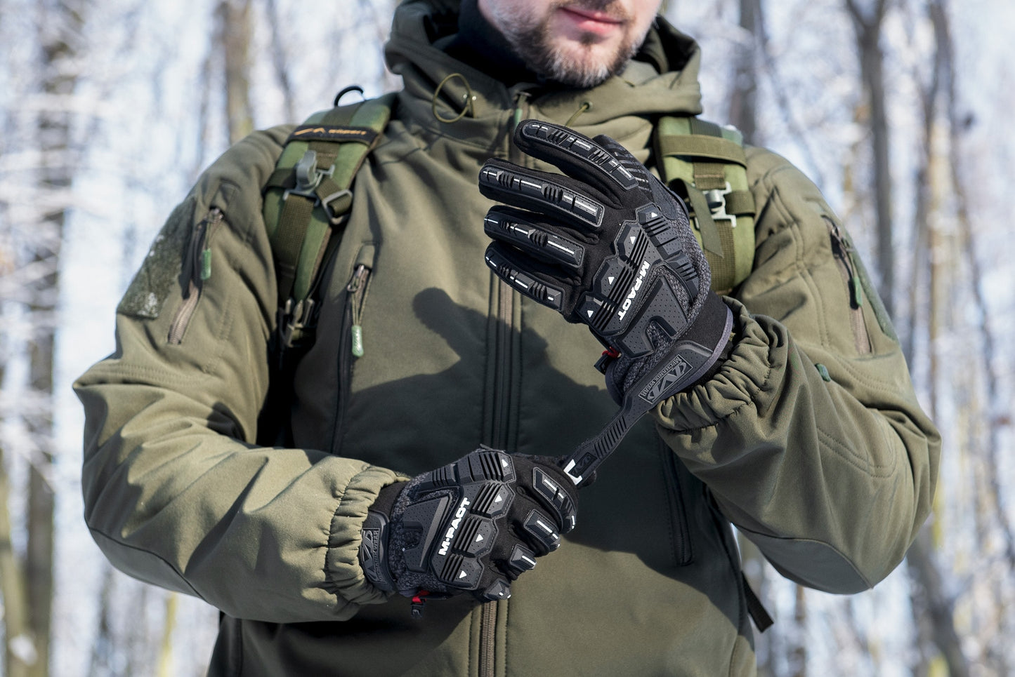 Rękawice taktyczne Mechanix Wear ColdWork M-Pact - Black/Grey