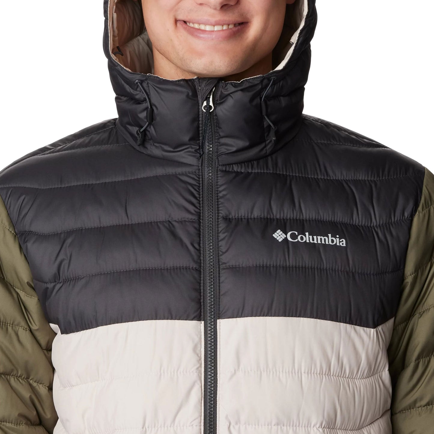 Kurtka Columbia Powder Lite Hooded Jacket - Dark Stone/Shark