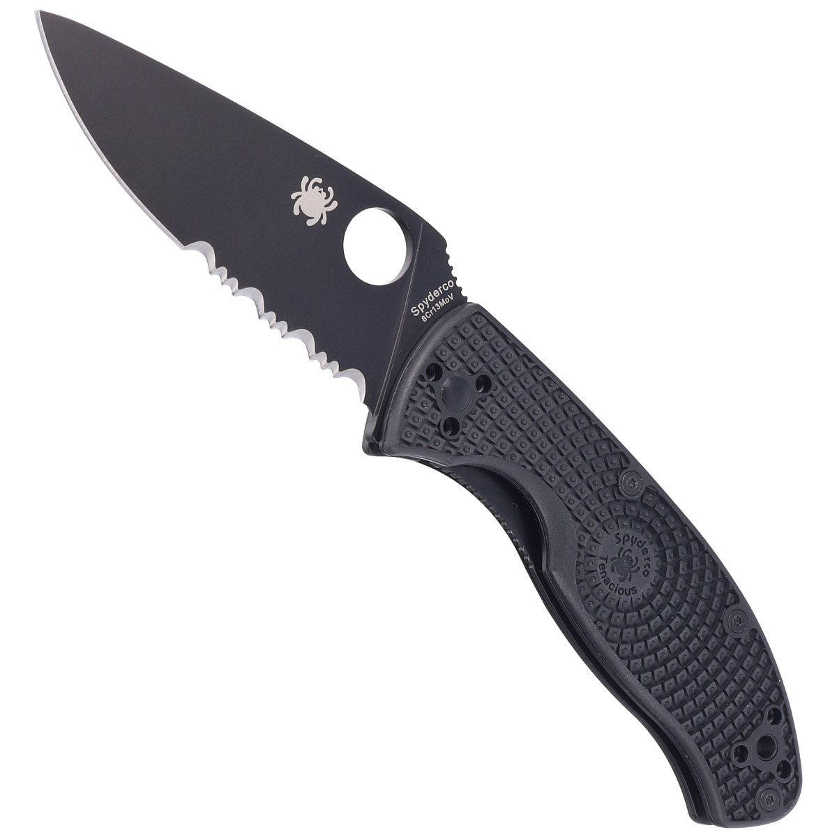 Nóż składany Spyderco Tenacious FRN 8Cr13MoV - Black Blade Spyder